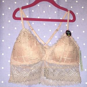 Light pink lace bralette